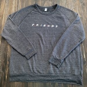 F•R•I•E•N•D•S TV Show Embroidered Pullover Sweatshirt Women's Size 2XL